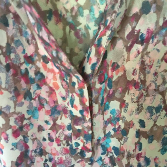 Blouse V-neck, short sleeve 1X - Picture 9 of 10